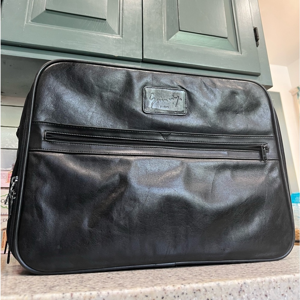 Vintage Givenchy Paris Distressed Leather Business Briefcase
